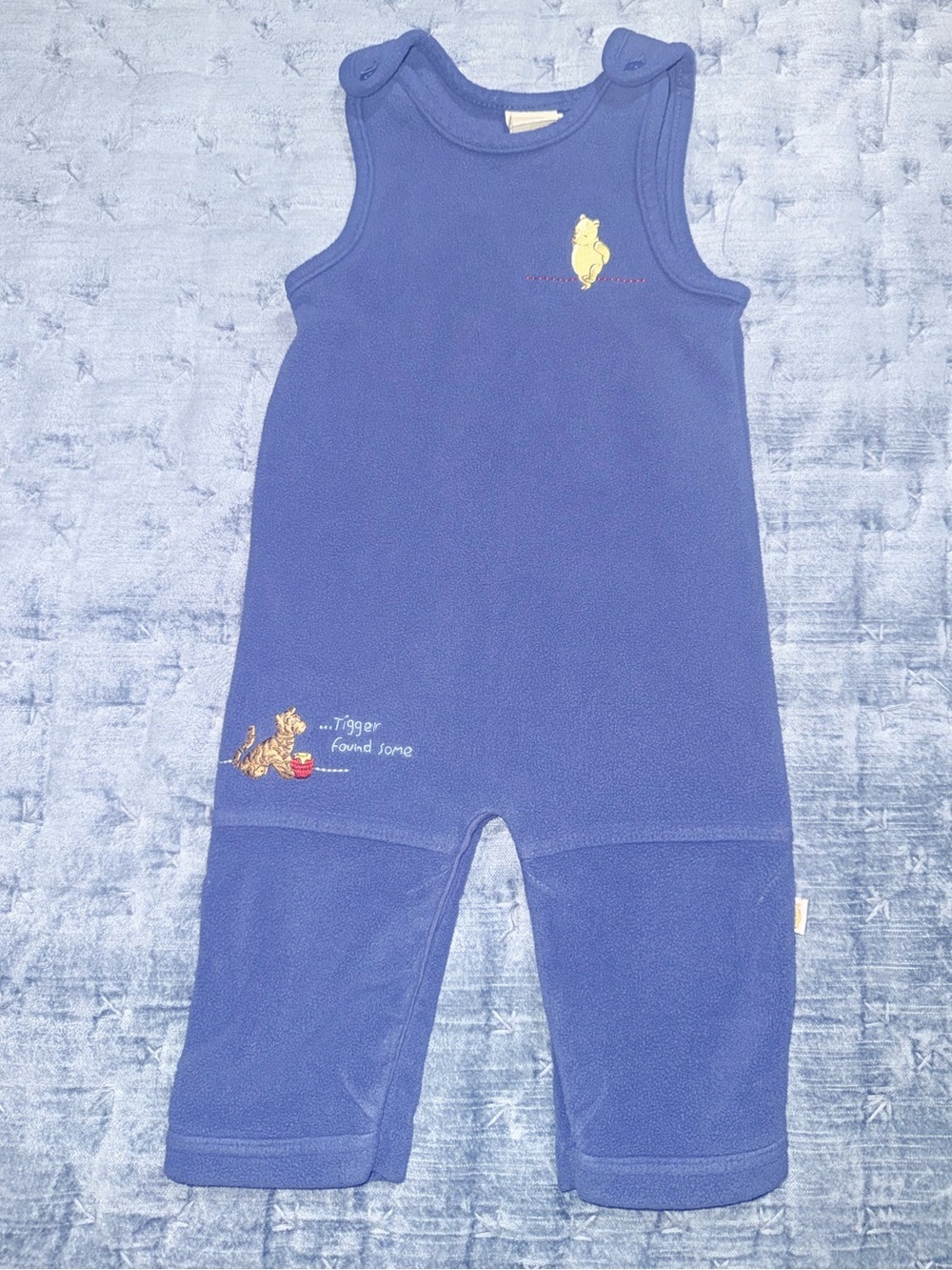 Classic Pooh fleece Pooh overalls size 9M